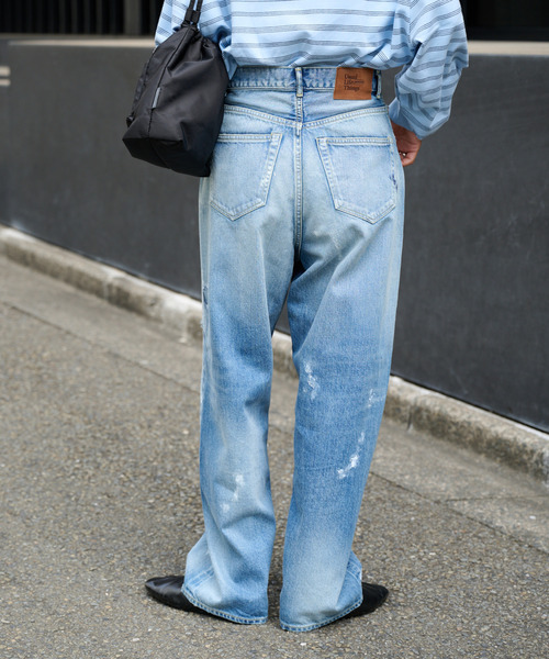 OUTDOOR PRODUCTS（アウトドアプロダクツ）の「ULT PAINT JAPAN DENIM ユニセックス対応（デニムパンツ・レディース・ライトブルー・X-LARGE/LARGE/MEDIUM/SMALL）」の5枚目の写真