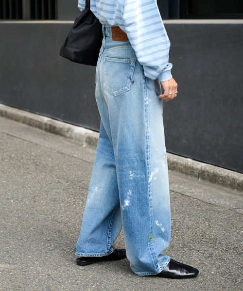 OUTDOOR PRODUCTS（アウトドアプロダクツ）の「ULT PAINT JAPAN DENIM ユニセックス対応（デニムパンツ・レディース・ライトブルー・X-LARGE/LARGE/MEDIUM/SMALL）」の6枚目の写真