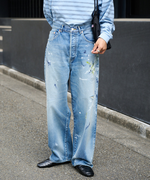 OUTDOOR PRODUCTS（アウトドアプロダクツ）の「ULT PAINT JAPAN DENIM ユニセックス対応（デニムパンツ・レディース・ライトブルー・X-LARGE/LARGE/MEDIUM/SMALL）」の7枚目の写真