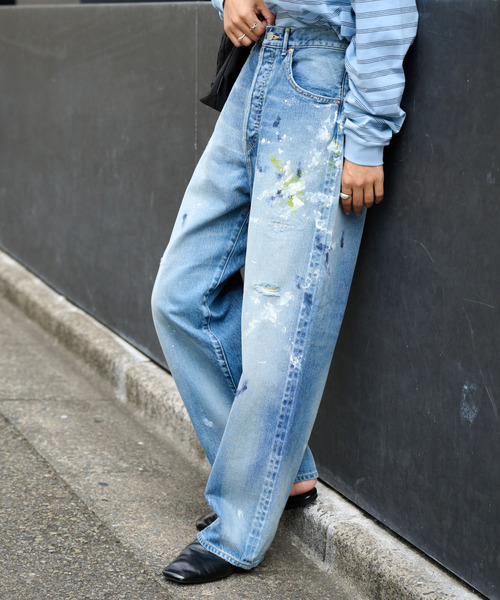 OUTDOOR PRODUCTS（アウトドアプロダクツ）の「ULT PAINT JAPAN DENIM ユニセックス対応（デニムパンツ・レディース・ライトブルー・X-LARGE/LARGE/MEDIUM/SMALL）」の8枚目の写真