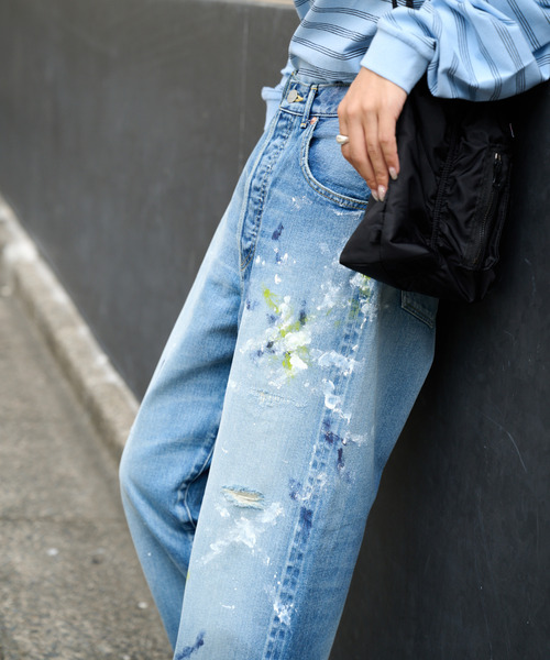 OUTDOOR PRODUCTS（アウトドアプロダクツ）の「ULT PAINT JAPAN DENIM ユニセックス対応（デニムパンツ・レディース・ライトブルー・X-LARGE/LARGE/MEDIUM/SMALL）」の9枚目の写真