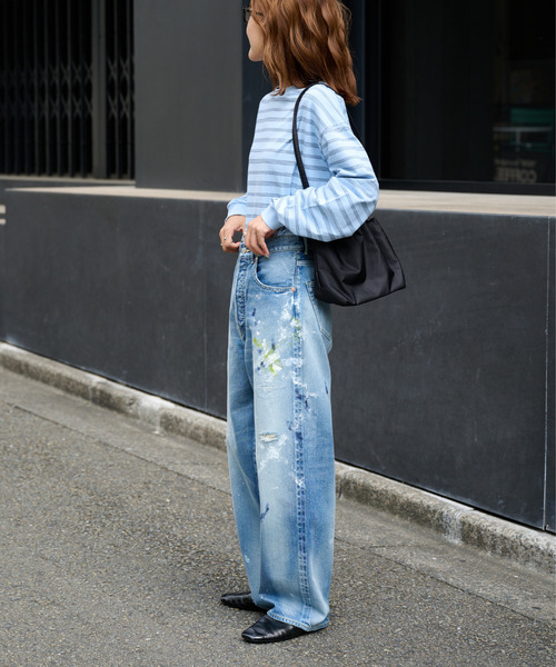 OUTDOOR PRODUCTS（アウトドアプロダクツ）の「ULT PAINT JAPAN DENIM ユニセックス対応（デニムパンツ・レディース・ライトブルー・X-LARGE/LARGE/MEDIUM/SMALL）」の12枚目の写真