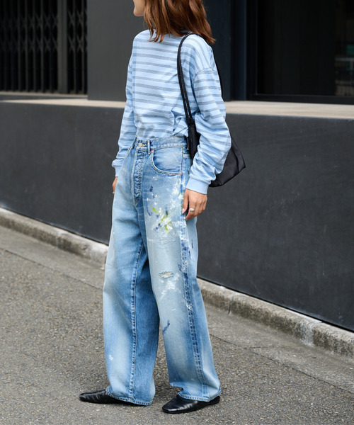 OUTDOOR PRODUCTS（アウトドアプロダクツ）の「ULT PAINT JAPAN DENIM ユニセックス対応（デニムパンツ・レディース・ライトブルー・X-LARGE/LARGE/MEDIUM/SMALL）」の13枚目の写真
