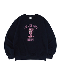 [裏起毛/非裏起毛] (BERNI X ROA) BERNIロゴスウェット (ネイビー)
