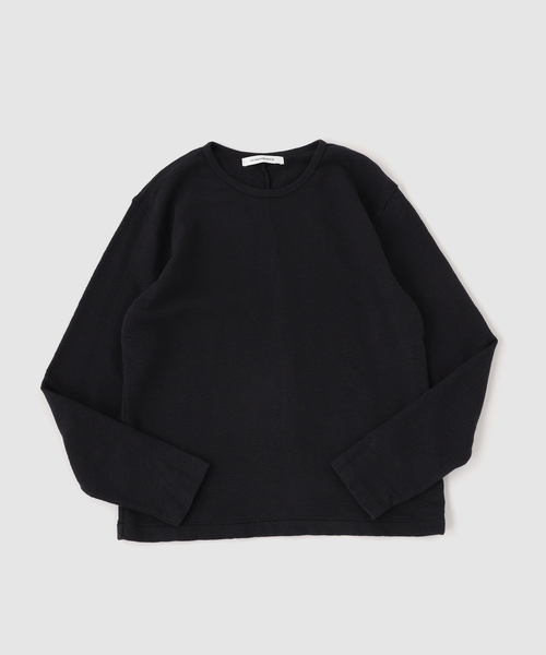 NO MAINTENANCE(ノーメンテナンス)の「NO MAINTENANCE / ノーメンテナンス SLUB LONGSLEEVE TEE(Tシャツ/カットソー・メンズ・ブラック・MEDIUM/SMALL)」の1枚目の写真