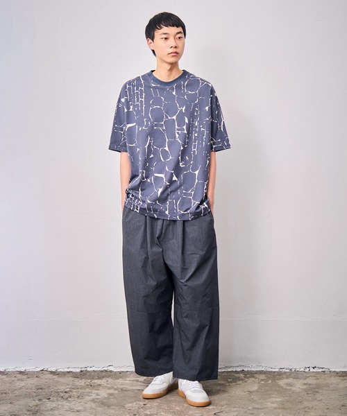 sneeuw(スニュウ)の「ブロックTシャツ(Tシャツ/カットソー・レディース・チャコールグレー/グレー・1/3)」の4枚目の写真