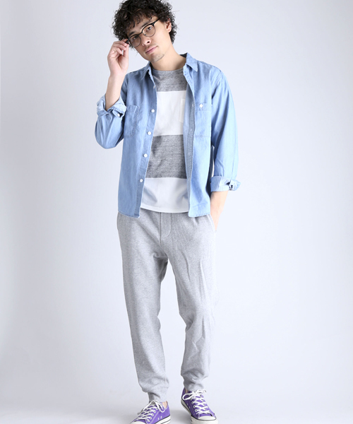 Denime（ドゥニーム）の「DUNGAREE SHIRT/ダンガリーシャツ（シャツ/ブラウス・メンズ・ブルー/ネイビー・MEDIUM/X-LARGE/LARGE）」の4枚目の写真