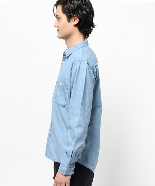 Denime（ドゥニーム）の「DUNGAREE SHIRT/ダンガリーシャツ（シャツ/ブラウス・メンズ・ブルー/ネイビー・MEDIUM/X-LARGE/LARGE）」の10枚目の写真