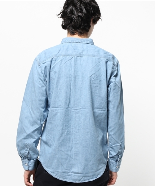 Denime（ドゥニーム）の「DUNGAREE SHIRT/ダンガリーシャツ（シャツ/ブラウス・メンズ・ブルー/ネイビー・MEDIUM/X-LARGE/LARGE）」の11枚目の写真