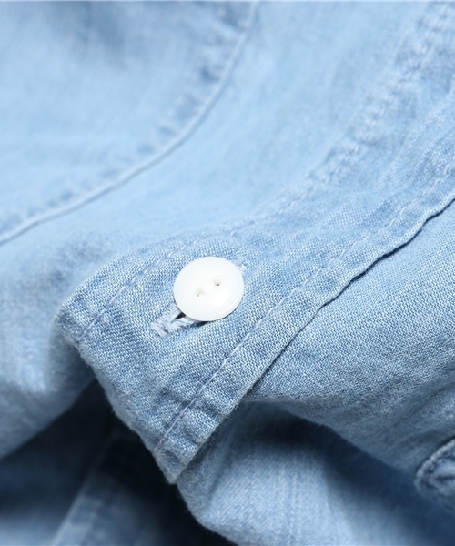 Denime（ドゥニーム）の「DUNGAREE SHIRT/ダンガリーシャツ（シャツ/ブラウス・メンズ・ブルー/ネイビー・MEDIUM/X-LARGE/LARGE）」の9枚目の写真