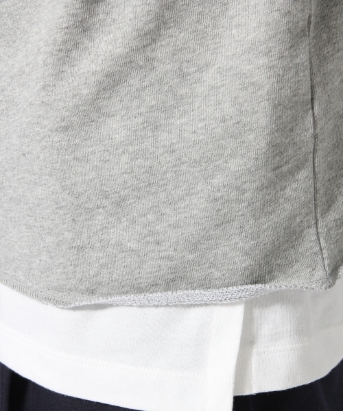 RAGEBLUE（レイジブルー）の「＜USAコットン使用＞カットオフ裏毛スウェット7分袖/717196（Tシャツ/カットソー・メンズ・グレー/ブラック/グリーン/ホワイト/ブルー・MEDIUM/LARGE）」の6枚目の写真