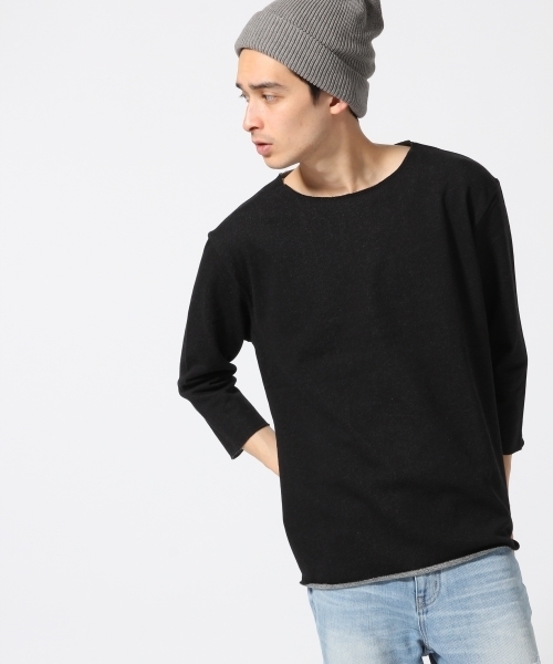 RAGEBLUE（レイジブルー）の「＜USAコットン使用＞カットオフ裏毛スウェット7分袖/717196（Tシャツ/カットソー・メンズ・グレー/ブラック/グリーン/ホワイト/ブルー・MEDIUM/LARGE）」の16枚目の写真