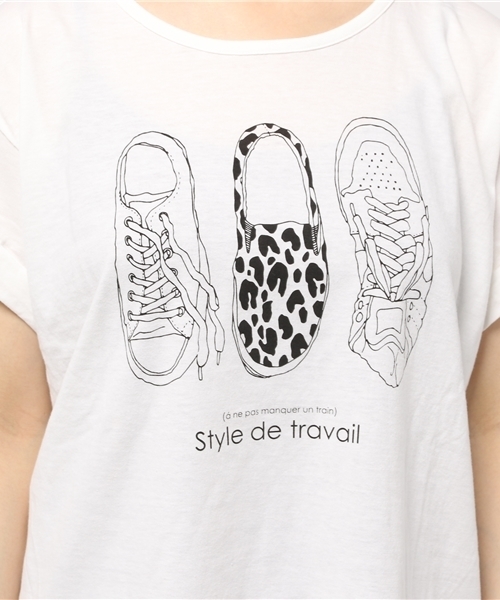 GOOD SPEED（グッドスピード）の「GOOD ROCK SPEED（グッドロックスピード）×allureville（アルアバイル） 　ロールアップTシャツ（Tシャツ/カットソー・レディース・ホワイト/ブラック・FREE）」の9枚目の写真