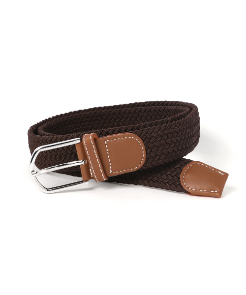 VIBGYOR（ヴィブジョー）の「VIBGYOR Select／編込み ゴムメッシュベルト（ベルト・メンズ・ブラック/ベージュ/ネイビー/グレー/ブルー系その他/ブラウン/チャコールグレー/ワイン/C/D/E/A/B/F/G/ダークグレー・FREE）」の7枚目の写真