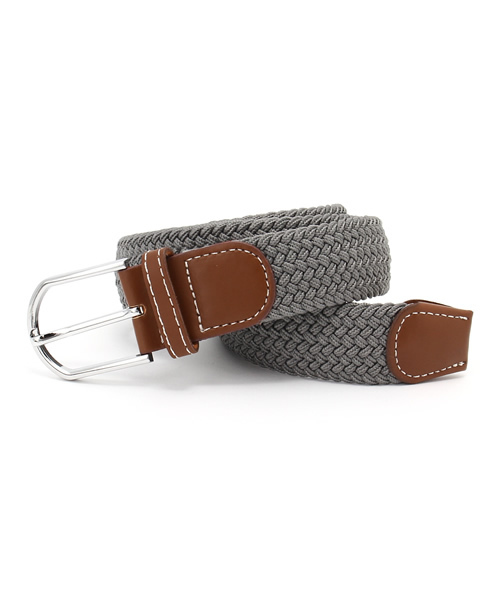 VIBGYOR（ヴィブジョー）の「VIBGYOR Select／編込み ゴムメッシュベルト（ベルト・メンズ・ブラック/ベージュ/ネイビー/グレー/ブルー系その他/ブラウン/チャコールグレー/ワイン/C/D/E/A/B/F/G/ダークグレー・FREE）」の5枚目の写真