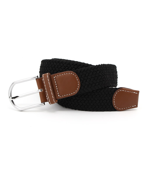 VIBGYOR（ヴィブジョー）の「VIBGYOR Select／編込み ゴムメッシュベルト（ベルト・メンズ・ブラック/ベージュ/ネイビー/グレー/ブルー系その他/ブラウン/チャコールグレー/ワイン/C/D/E/A/B/F/G/ダークグレー・FREE）」の3枚目の写真