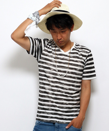 VENCEEXCHANGE | カスレボーダープリントT(Tシャツ/カットソー)