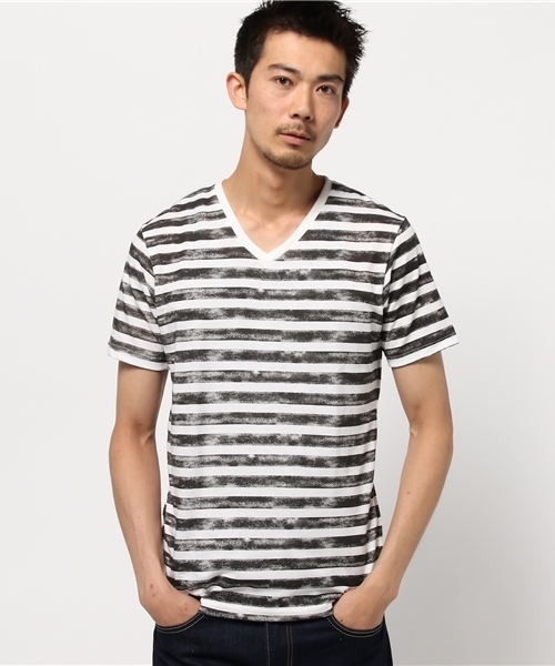 VENCEEXCHANGE（ヴァンスエクスチェンジ）の「カスレボーダープリントT（Tシャツ/カットソー・メンズ・ブルー/ブラック・MEDIUM/SMALL/LARGE）」の10枚目の写真