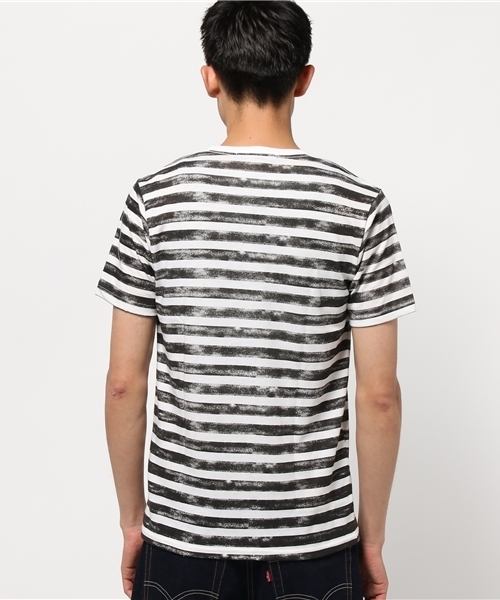 VENCEEXCHANGE（ヴァンスエクスチェンジ）の「カスレボーダープリントT（Tシャツ/カットソー・メンズ・ブルー/ブラック・MEDIUM/SMALL/LARGE）」の4枚目の写真