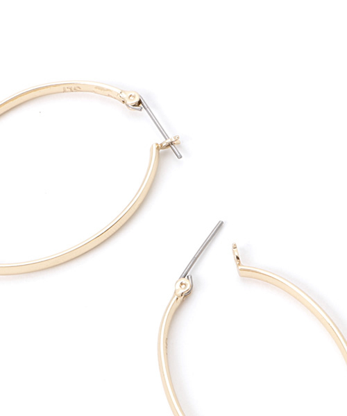 SLY（スライ）の「OVAL SHAPED ピアス（ピアス（両耳用）・レディース・シルバー/ゴールド・FREE）」の4枚目の写真