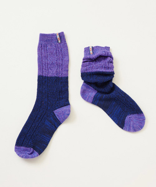 チャイハネ(チャイハネ)の「【チャイハネ】テープルーズソックス 靴下23~25cm(ソックス/靴下・レディース・オレンジ/パープル/ブラウン/ブラック/ピンク・FREE)」の3枚目の写真