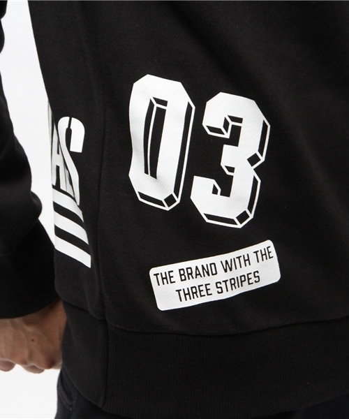 adidas（アディダス）の「オリジナルス スウェット [LOGO CREW SWEAT]（スウェット・メンズ・ブラック・LARGE/MEDIUM/X-LARGE/X-SMALL/XX-LARGE/SMALL）」の10枚目の写真