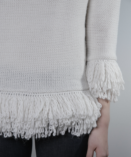最終値下早い者勝ち!!eimy istoire loop fringe top EIMY ISTOIRE（エイミーイストワール）の「loop fringe top（ニット