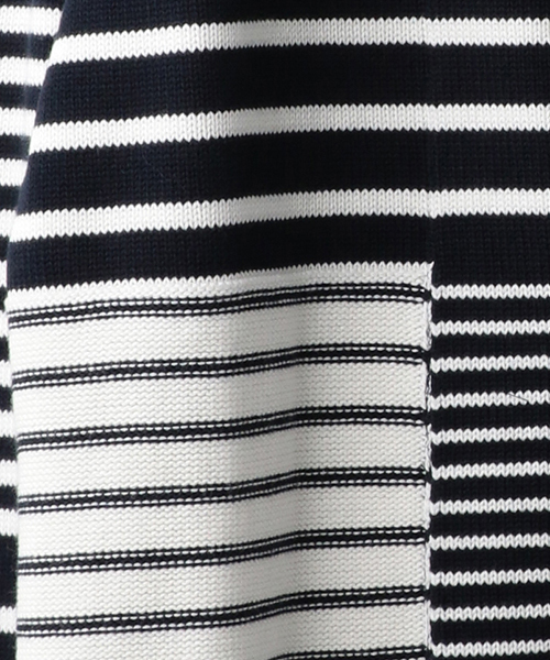 LARDINI（ラルディーニ）の「LARDINI ボーダー柄コットンジャケット（テーラードジャケット・メンズ・ダークインディゴブルー・MEDIUM/SMALL）」の16枚目の写真