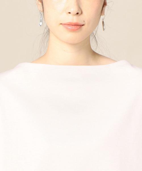 BEAUTY&YOUTH UNITED ARROWS（ビューティーアンドユースユナイテッドアローズ）の「BY コットンスリット5分袖ボートネックカットソー ◆（Tシャツ/カットソー・レディース・ライトグレー/ベージュ/ライトピンク/ネイビー/ブラック/オリーブ・FREE）」の12枚目の写真