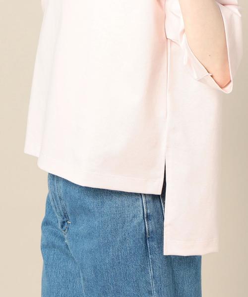 BEAUTY&YOUTH UNITED ARROWS（ビューティーアンドユースユナイテッドアローズ）の「BY コットンスリット5分袖ボートネックカットソー ◆（Tシャツ/カットソー・レディース・ライトグレー/ベージュ/ライトピンク/ネイビー/ブラック/オリーブ・FREE）」の17枚目の写真