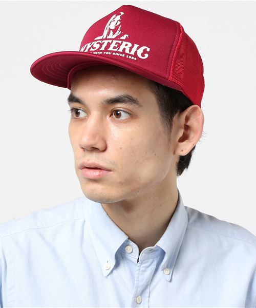 HYSTERIC GLAMOUR（ヒステリックグラマー）の「ROCKING WITH YOUプリントメッシュキャップ（キャップ・メンズ・ネイビー/ブラック/ホワイト/レッド・FREE）」の10枚目の写真