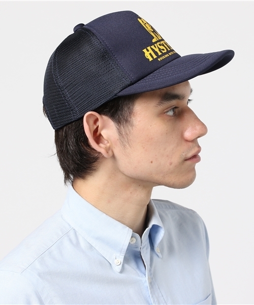 HYSTERIC GLAMOUR（ヒステリックグラマー）の「ROCKING WITH YOUプリントメッシュキャップ（キャップ・メンズ・ネイビー/ブラック/ホワイト/レッド・FREE）」の5枚目の写真