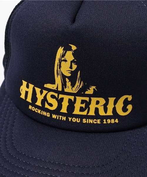 HYSTERIC GLAMOUR（ヒステリックグラマー）の「ROCKING WITH YOUプリントメッシュキャップ（キャップ・メンズ・ネイビー/ブラック/ホワイト/レッド・FREE）」の7枚目の写真