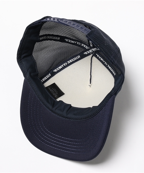 HYSTERIC GLAMOUR（ヒステリックグラマー）の「ROCKING WITH YOUプリントメッシュキャップ（キャップ・メンズ・ネイビー/ブラック/ホワイト/レッド・FREE）」の9枚目の写真