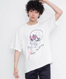 JohnUNDERCOVER | 【JohnUNDERCOVER】断ち切りBIG TEE SKULL PIANO/ビッグシルエットTシャツ(Tシャツ/カットソー)