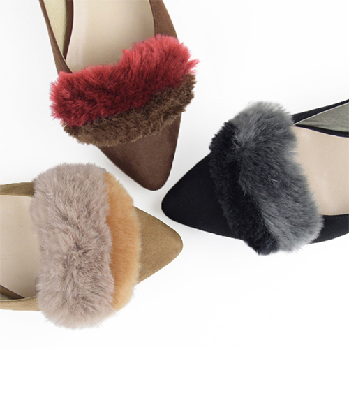 ORiental TRaffic（オリエンタルトラフィック）の「SPECIAL PRICE★バイカラーファーパンプス★7320（パンプス・レディース・ブラック/ブラウン/ベージュ・38/41/36/37/34/33/39/40/35/43/42）」の10枚目の写真