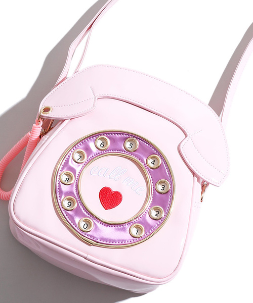 WEGO（ウィゴー）の「WEGO/テレフォンミニショルダーバッグ（ショルダーバッグ・レディース・ブラック/レッド/ピンク/その他1・FREE）」の2枚目の写真