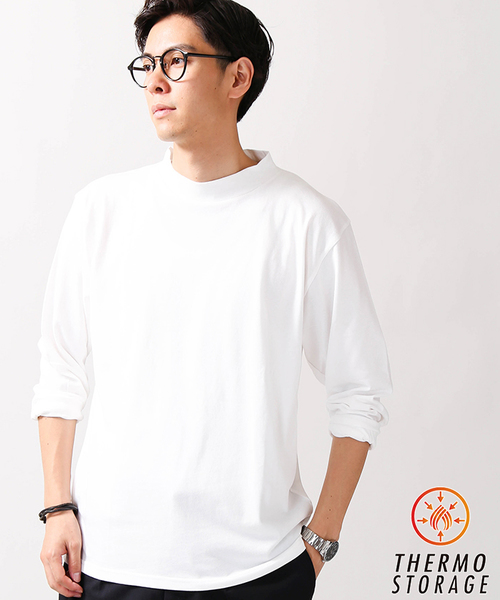 WEGO(ウィゴー)の「WEGO/ThermoStorageモックネックカットソー(Tシャツ/カットソー・メンズ・ネイビー/ホワイト/ブラック/ワイン・LARGE/MEDIUM/SMALL)」の2枚目の写真