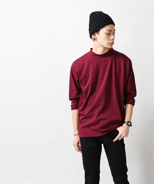 WEGO(ウィゴー)の「WEGO/ThermoStorageモックネックカットソー(Tシャツ/カットソー・メンズ・ネイビー/ホワイト/ブラック/ワイン・LARGE/MEDIUM/SMALL)」の14枚目の写真