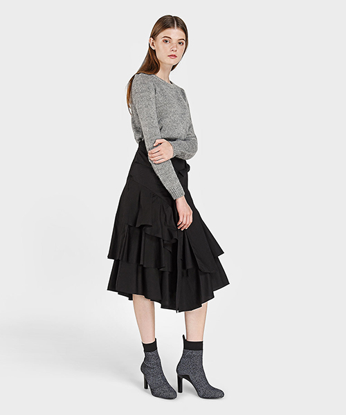 CHARLES & KEITH(チャールズ & キース)の「ニットアンクルブーツヒール / KNITTED ANKLE BOOT HEELS(ブーツ・レディース・ブラック/グレー・22.5cm/23.5cm/23cm/24.5cm/25.5cm/25cm)」の10枚目の写真