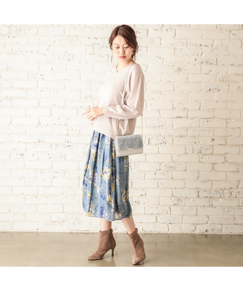 RIVE DROITE（リヴドロワ）の「エコファーお財布バッグ（ショルダーバッグ・レディース・ライトグレー/ベビーピンク・FREE）」の12枚目の写真