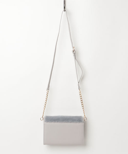 RIVE DROITE（リヴドロワ）の「エコファーお財布バッグ（ショルダーバッグ・レディース・ライトグレー/ベビーピンク・FREE）」の7枚目の写真