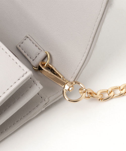 RIVE DROITE（リヴドロワ）の「エコファーお財布バッグ（ショルダーバッグ・レディース・ライトグレー/ベビーピンク・FREE）」の6枚目の写真