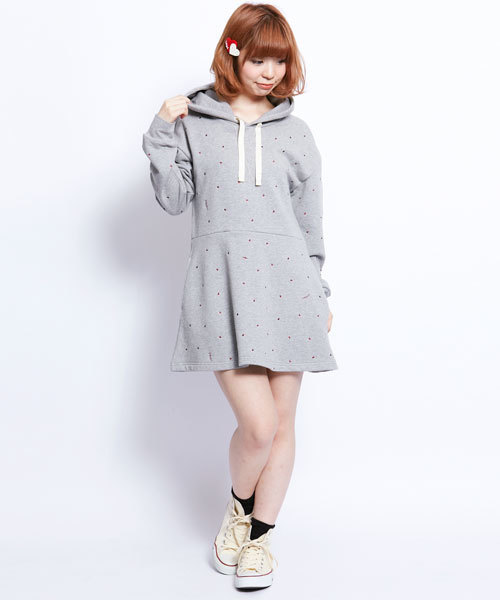 MILKFED.(ミルクフェド)の「HEART ARROW FLARE DRESS(ワンピース・レディース・ブラック/アッシュグレー/ネイビー・SMALL/MEDIUM)」の1枚目の写真