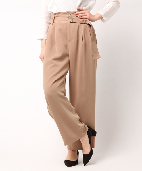 laboratory work（ラボラトリーワーク）の「タックベルトワイドパンツ（その他パンツ・レディース・ブラック/グリーン/キャメル・MEDIUM）」の7枚目の写真