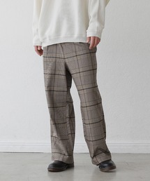 THE CASUAL | TRストレッチ  スーツ地 コーデュロイ タック ワイドパンツ(スラックス)