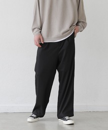 THE CASUAL | TRストレッチ タック ワイドパンツ スラックス 無地/チェック/ストライプ/パイソン/ライン/コーデュロイ(スラックス)