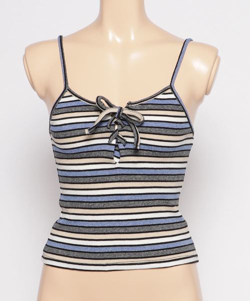 EMODA(エモダ)の「FRONT LACE UP キャミソール(キャミソール・レディース・その他/その他1/レッド・MEDIUM/SMALL)」の1枚目の写真