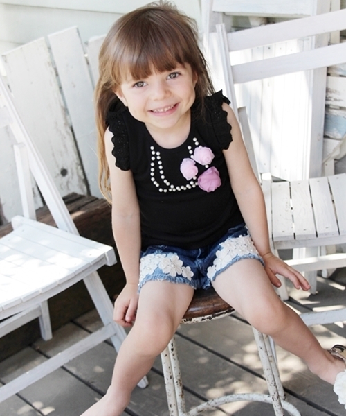 Rora（ローラ）の「レイ デニムショートパンツ（デニムパンツ・キッズ・ワンウォッシュ・110cm/140cm/120cm/100cm/130cm/90㎝/150cm）」の11枚目の写真