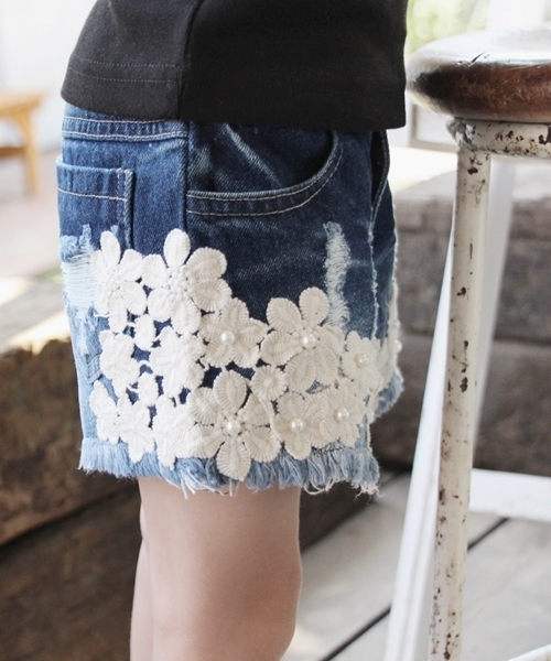 Rora（ローラ）の「レイ デニムショートパンツ（デニムパンツ・キッズ・ワンウォッシュ・110cm/140cm/120cm/100cm/130cm/90㎝/150cm）」の13枚目の写真